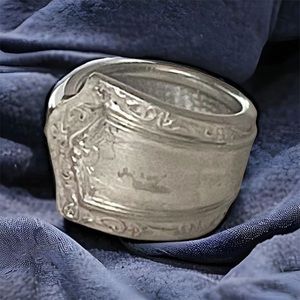Vintage silver spoon ring